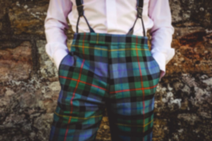 Fishtail Tartan Trews Front View