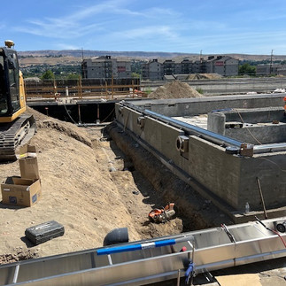 Pool Construction zone at Wenatchee Valley YMCA in Washington State.