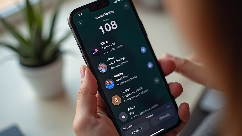 Close-up view of a mobile app displaying fitness tracking features