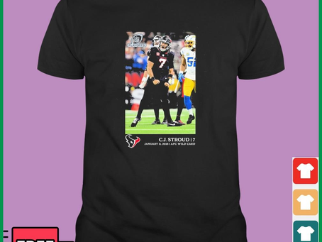 C.J. Stroud Houston Texans NFL Flash Features AFC Wild Card T-Shirt
