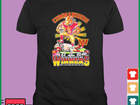 Washington Commanders Mascot Defeat Tampa Bay 23-20 NFC Wild Card Winners 2025 Shirt