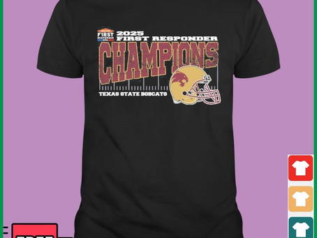Texas State Bobcats 2025 Servpro First Responder Bowl Champions Vintage Helmet Shirt