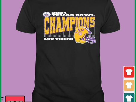 LSU Tigers 2024 Kinder’s Texas Bowl Champions Vintage Helmet Shirt