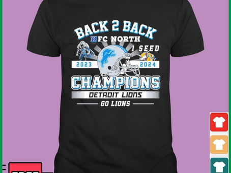 Back 2 Back NFC North Champions 2023-2024 Detroit Lions Go Lions Shirt