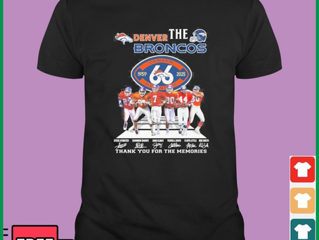 The Denver Broncos Abbey Road 66 Years 1959-2025 Shirt