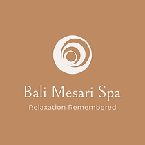 Bali Mesari Spa Logo. Relaxation Remembered motto