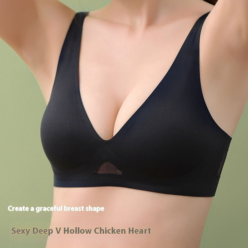 Women's Strapless Deep V-shaped Breathable Mesh Bra