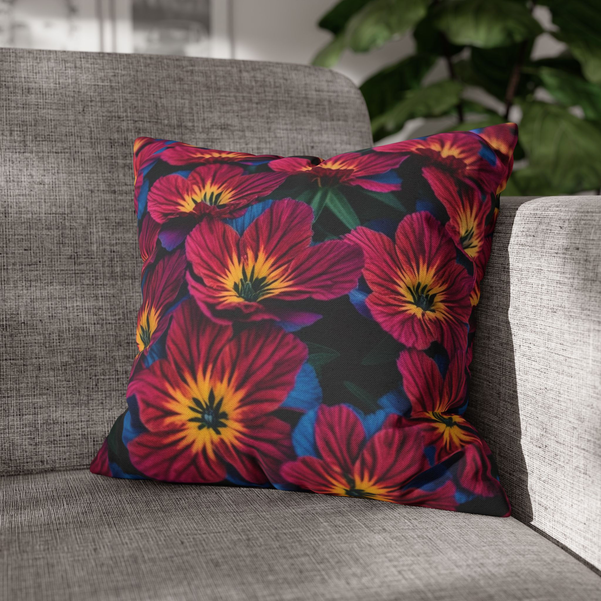 Spun Polyester Square Pillowcase