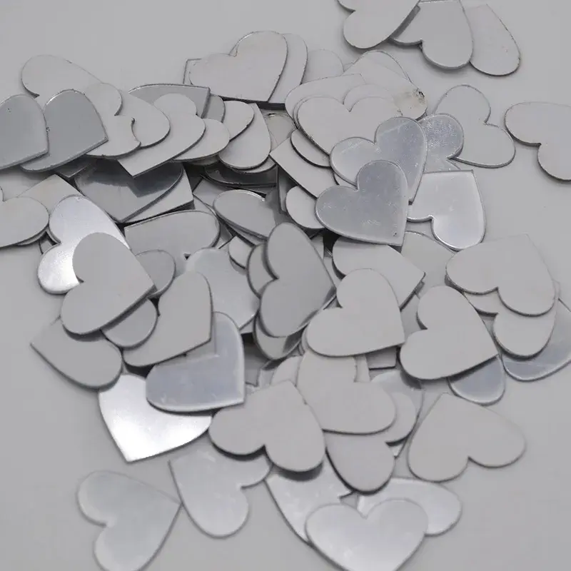 Thumbnail: 100pcs/Lot 2cm Mini 3D Acrylic Mirror Wall Stickers Heart/Round Shape Stickers