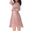 Thumbnail: Wholesale Fall American Women's Clothing Crochet Lace Dress Pleated Dress