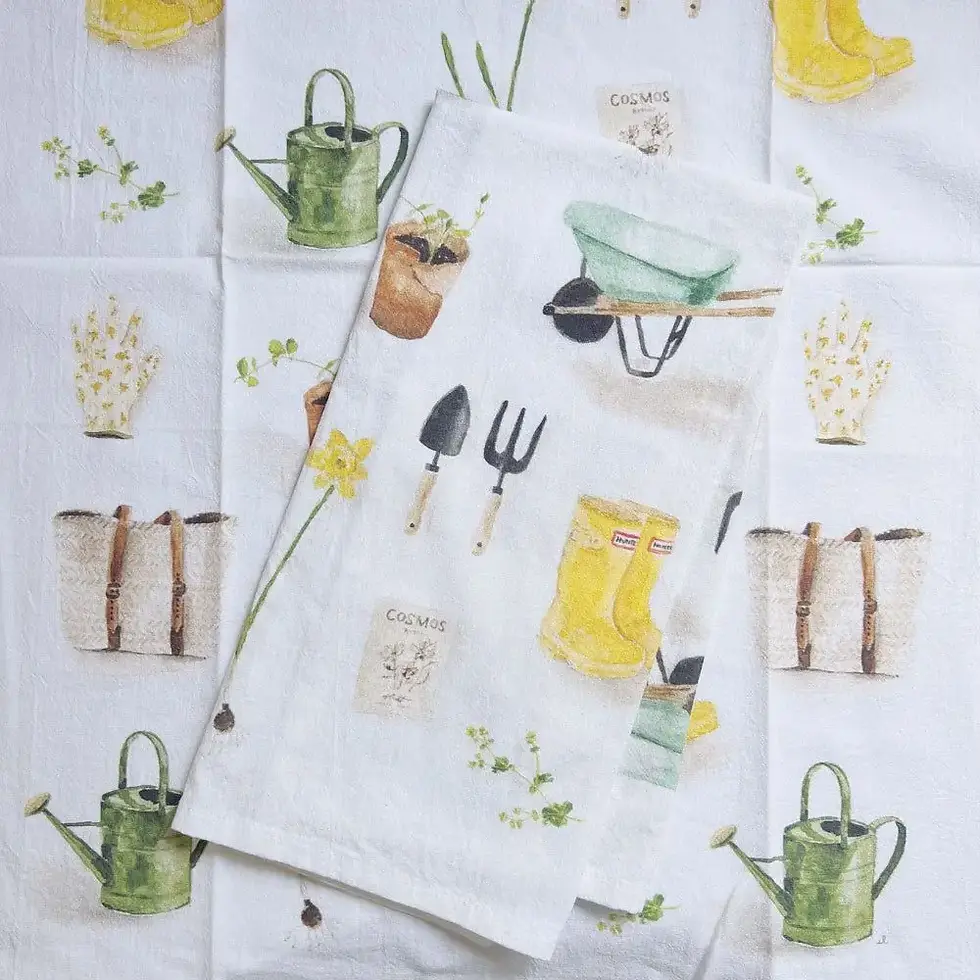 Thumbnail: Gardening Tea Towel by Emily Lex
