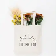Here Comes The Sun Eco Friendly Canvas Tote Bag