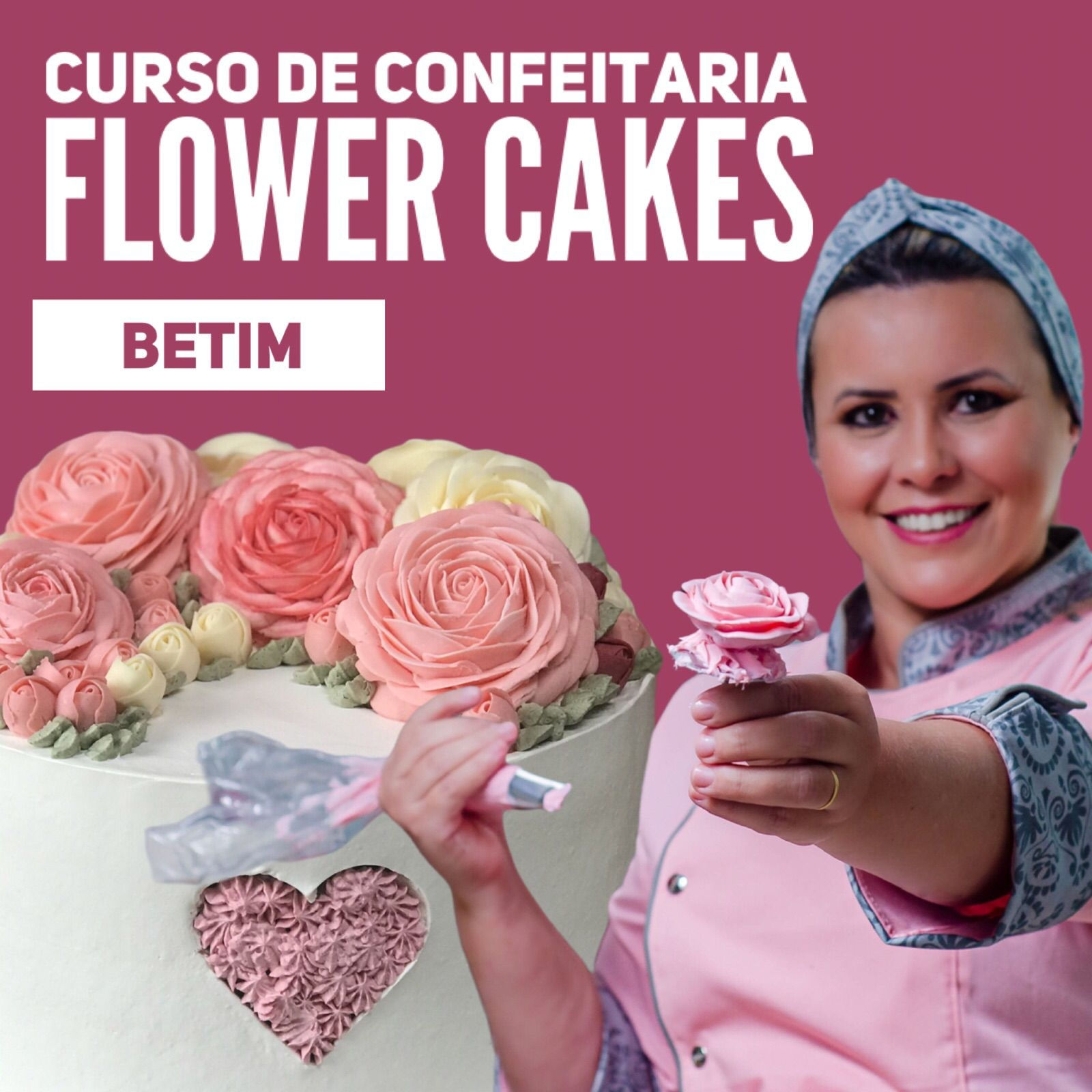 Curso Bolos Florais - Flower Cakes 