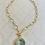 Thumbnail: Slate Glass Intaglio in Gold Plate Neckalce
