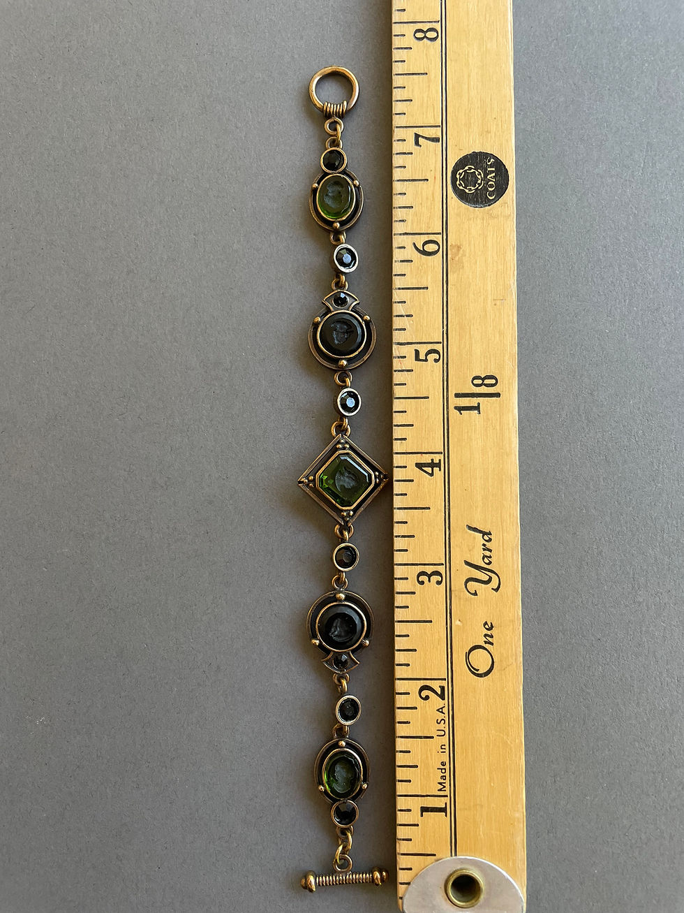 Thumbnail: Jet & Olivine Taliesin Bracelet