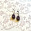 Thumbnail: Petite Intaglio Aubergine Silver Earrings