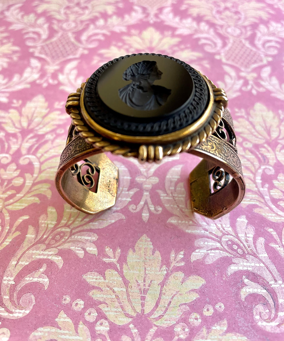 Thumbnail: Jet Intaglio Cuff Bracelet