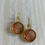 Thumbnail: Peach & Gold Intaglio Earrings