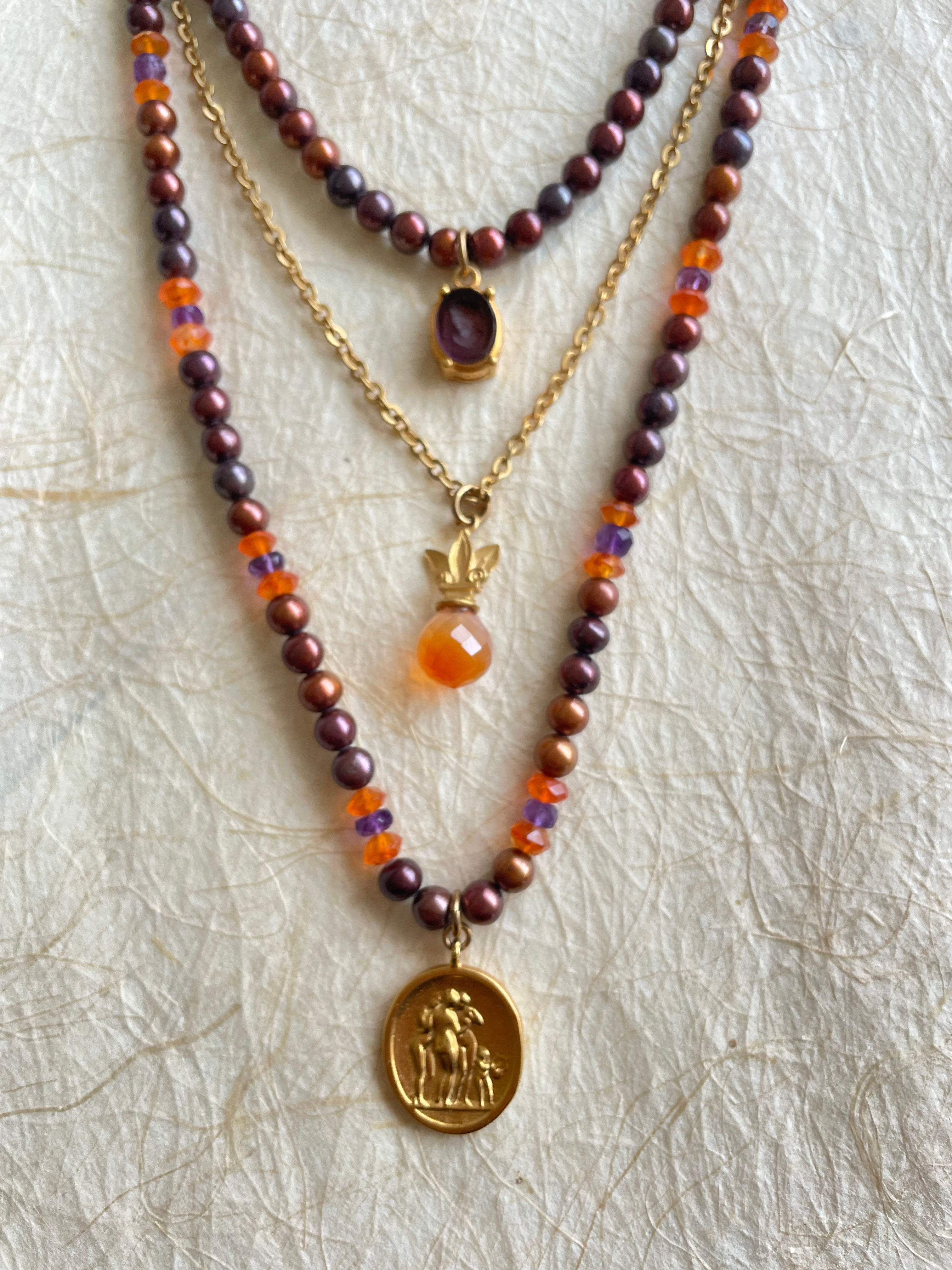 Three Graces, Three Strand Necklace