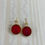 Thumbnail: Cherry & Gold Intaglio Earrings