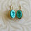 Thumbnail: Victoriana Mint &  Gold Intaglio Earrings