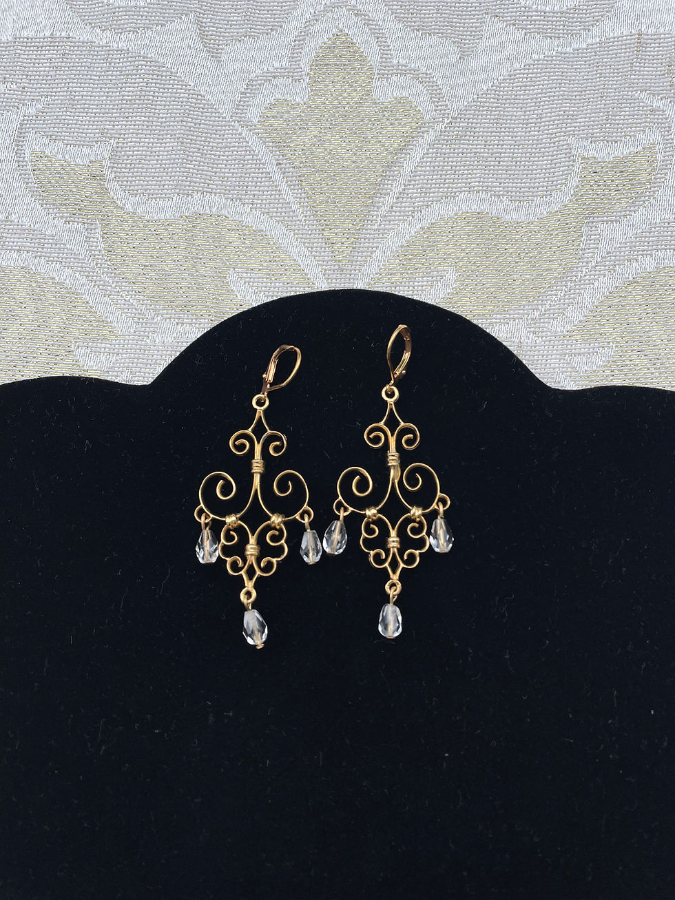 Vienna Nights~ Golden Chandelier Earrings