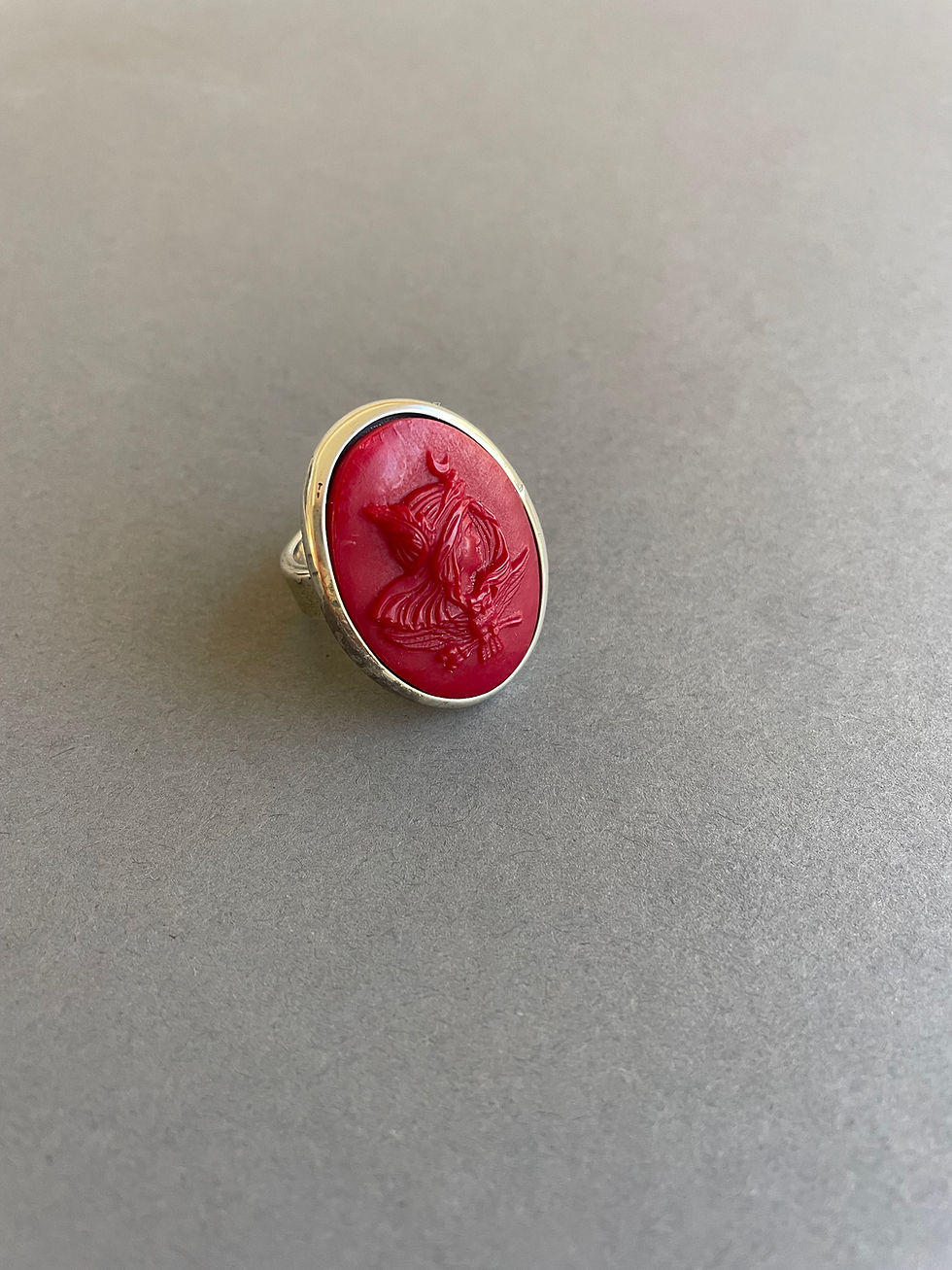 Thumbnail: Cameo Goddess Sterling Silver Ring