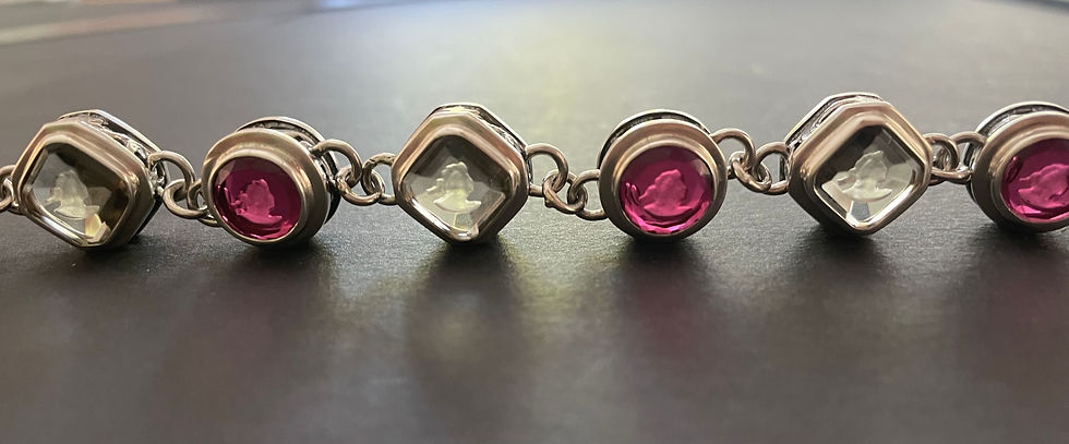 Thumbnail: Kim Klass Sterling Western Tooled Intaglio Bracelet