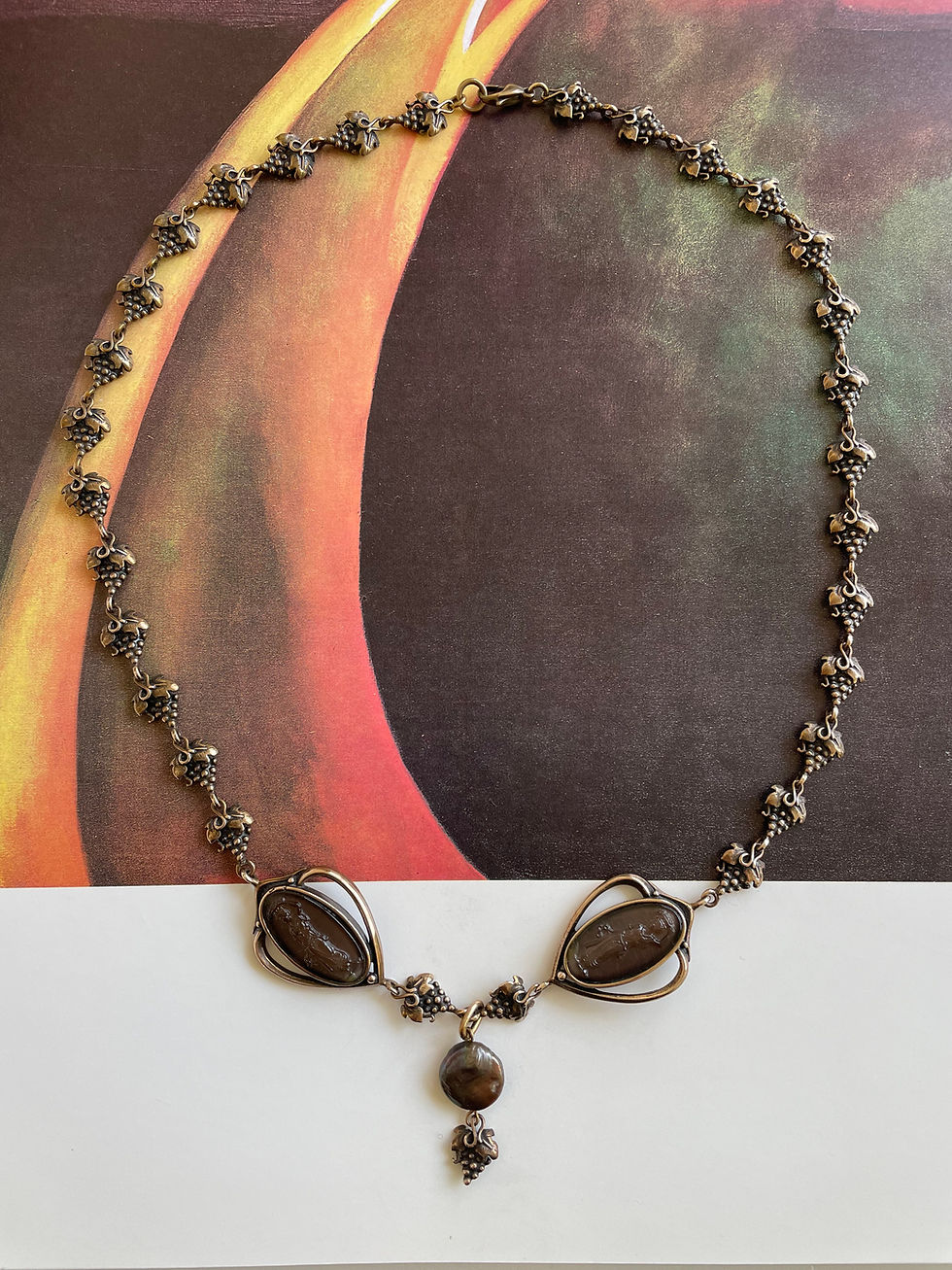 Thumbnail: Chocolate Cameo Bacchanalia Necklace