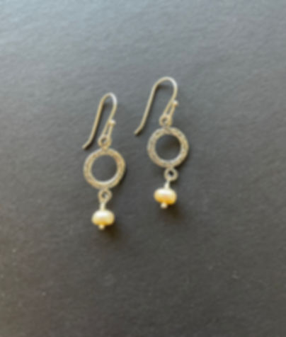 Kim Klass Sterling Pearl Earrings