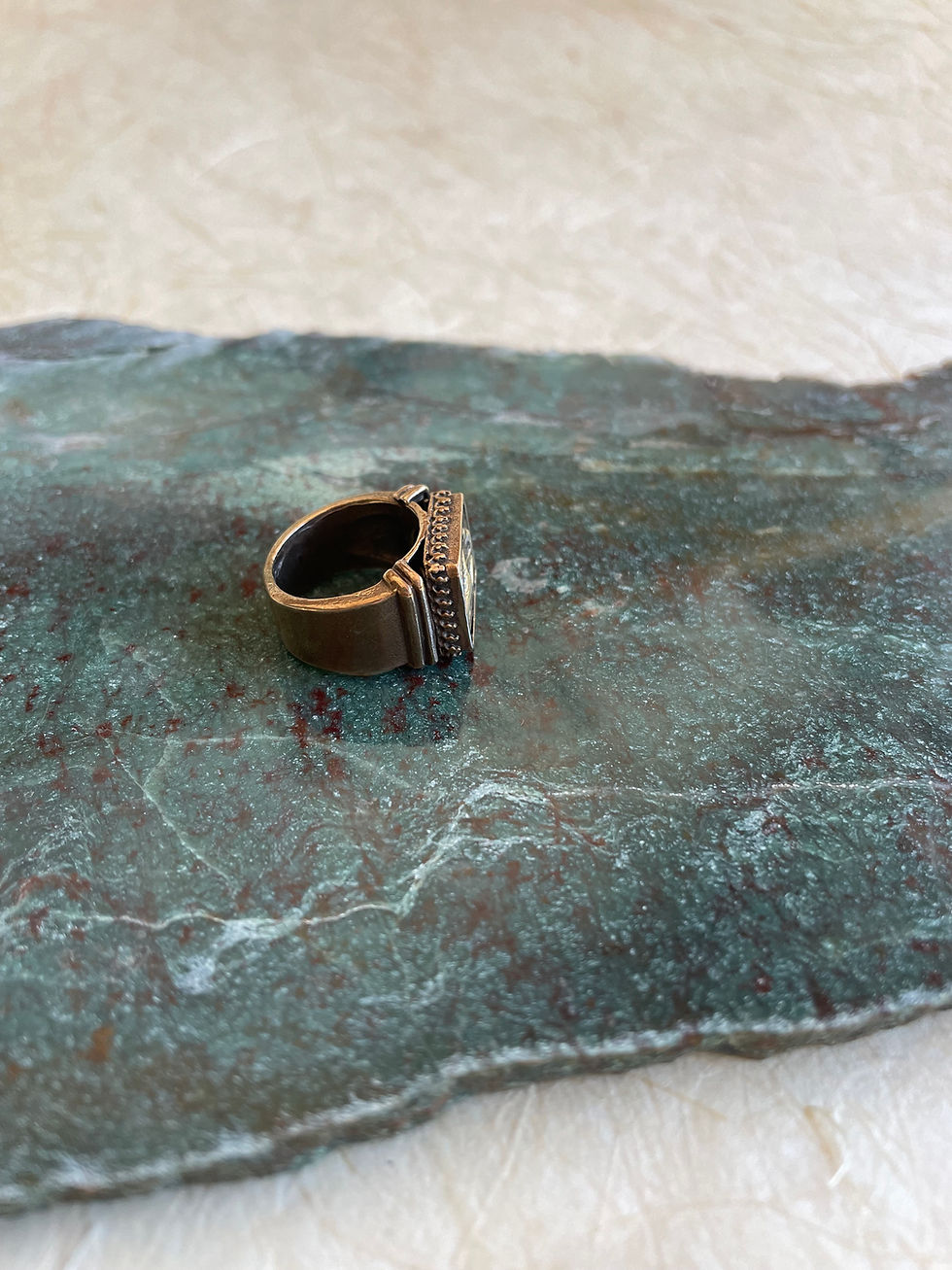 Thumbnail: Zeus & His Eagle Red Bronze Ring