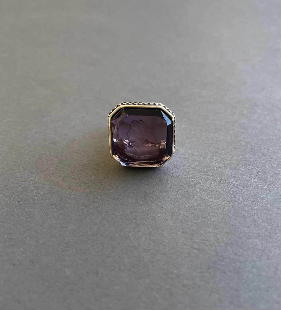 Thumbnail: Sterling Silver Octagon Intaglio Ring