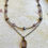 Thumbnail: Taupe Intaglio Double Strand Necklace