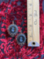 Thumbnail: Victorian Garden Jet Intaglio Earrings