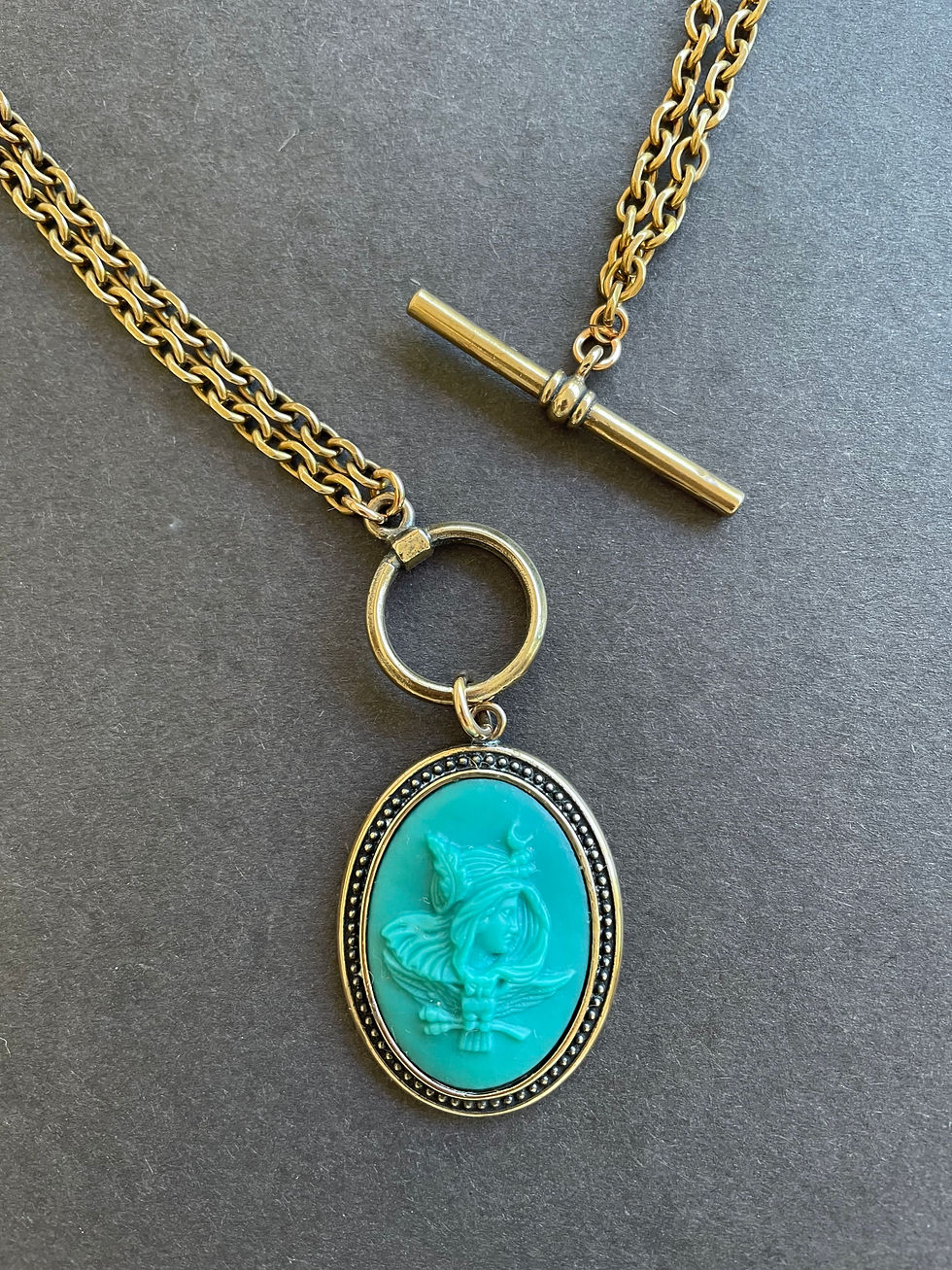 Goddess Athena & Her Owl CameoNecklace