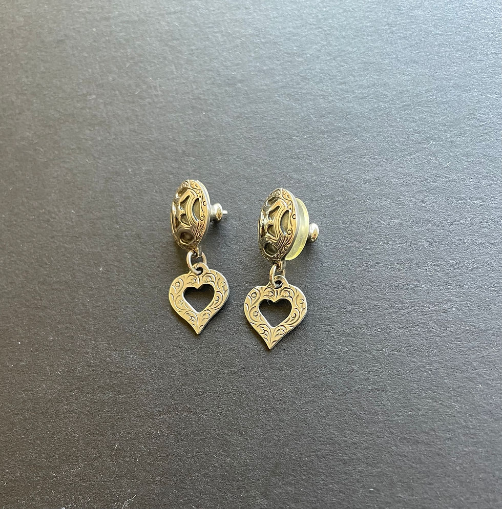 Thumbnail: Kim Klass Sterling Heart Post Earrings
