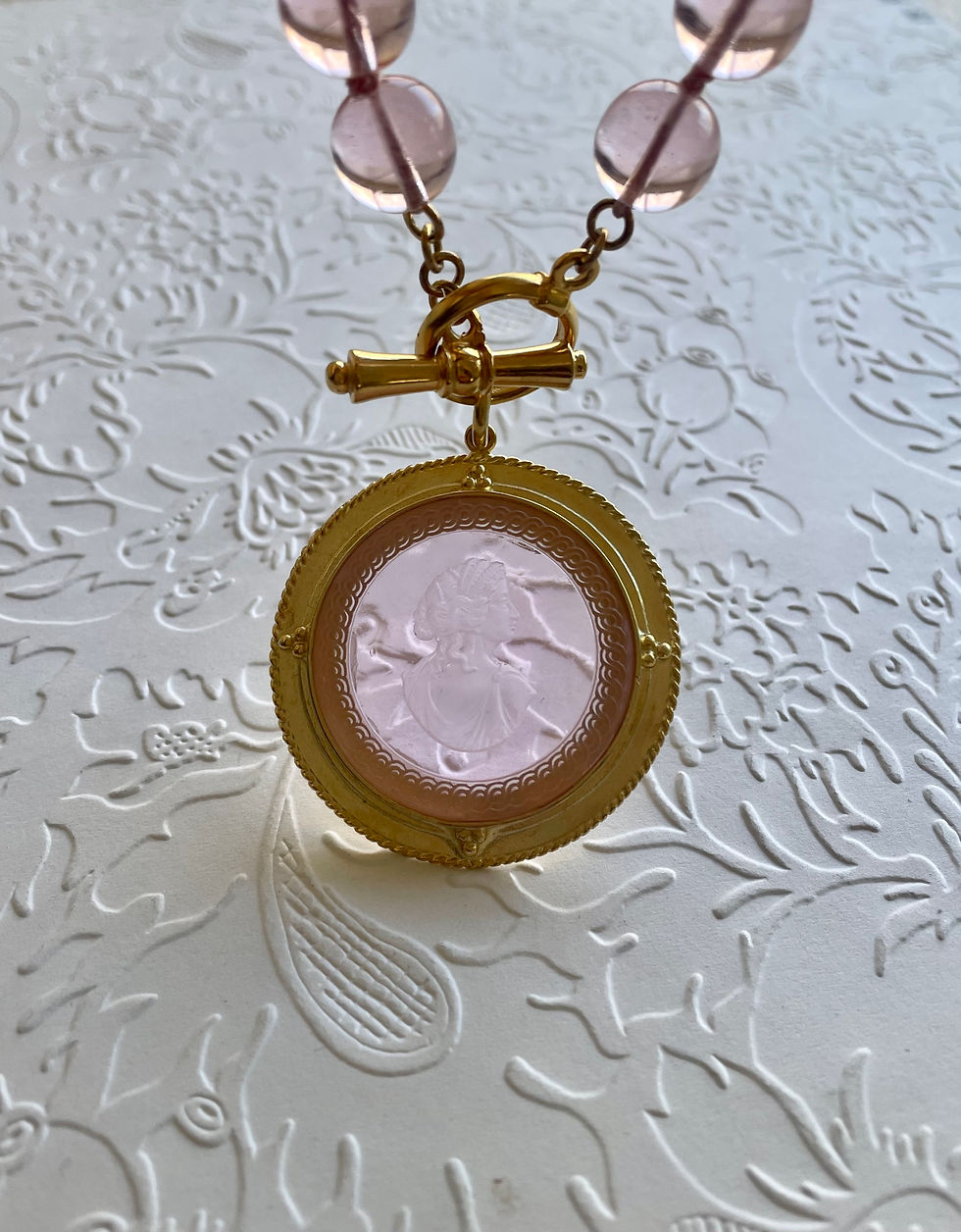 Thumbnail: Daughters Of Dust Pink Intaglio Necklace