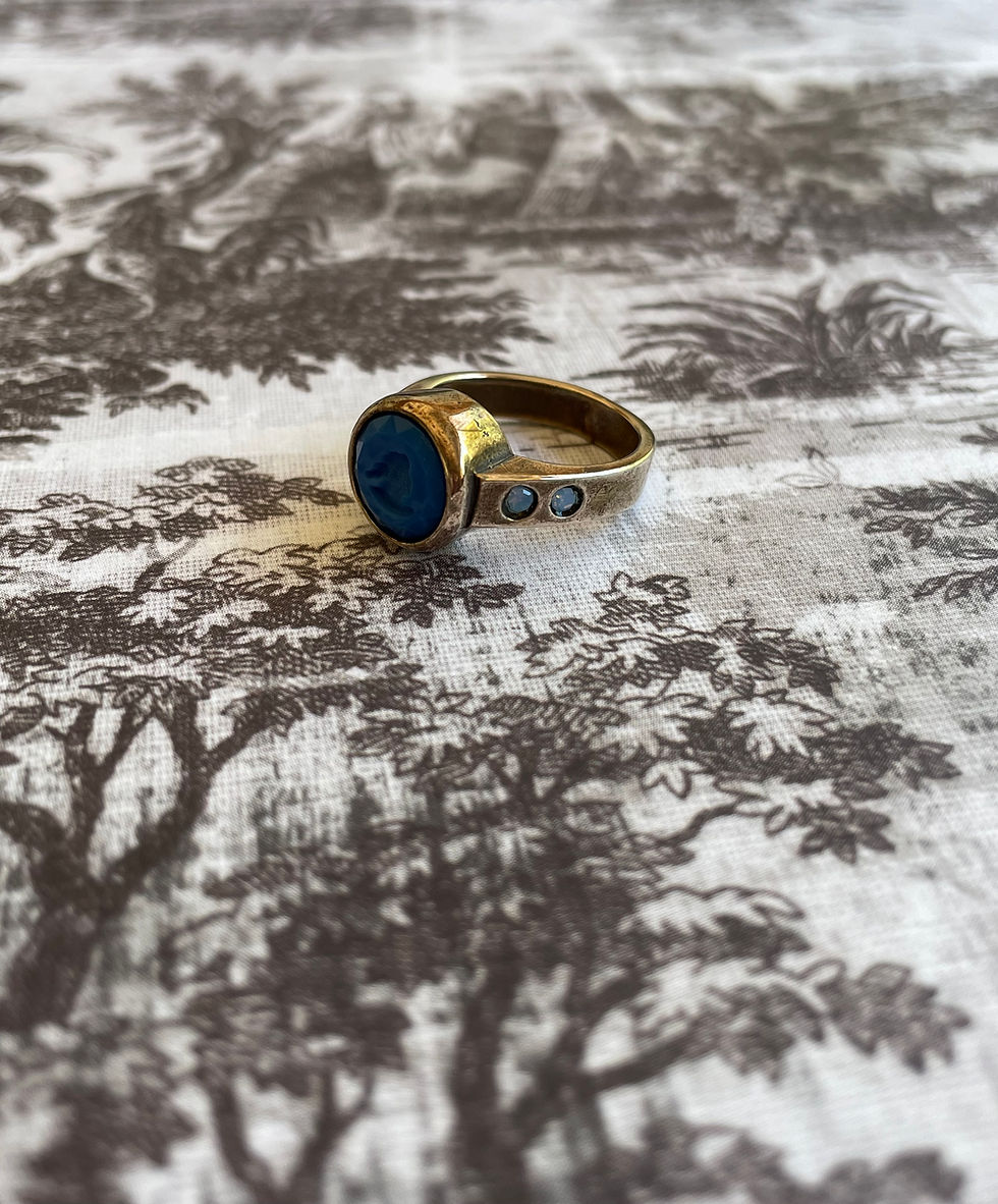 Thumbnail: French Blue Intaglio Ring