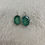 Thumbnail: Tourmaline Glass Intaglio in Silver Earrings