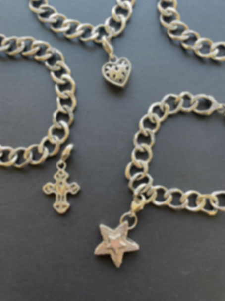 Kim Klass Sterling Bracelet with Removable Charm