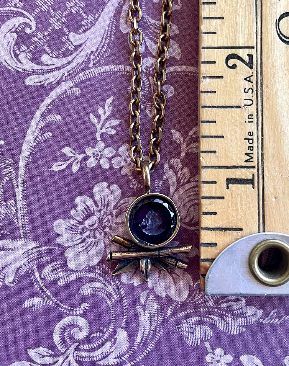 Thumbnail: Indochine Amethyst Intaglio Necklace