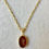 Thumbnail: Citrine Glass Intaglio Necklace in Gold