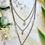 Thumbnail: Triple Strand Sea Foam Intaglio Necklace