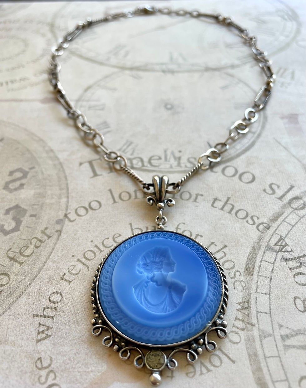 Thumbnail: Blue Opal & Sterling Silver Necklace