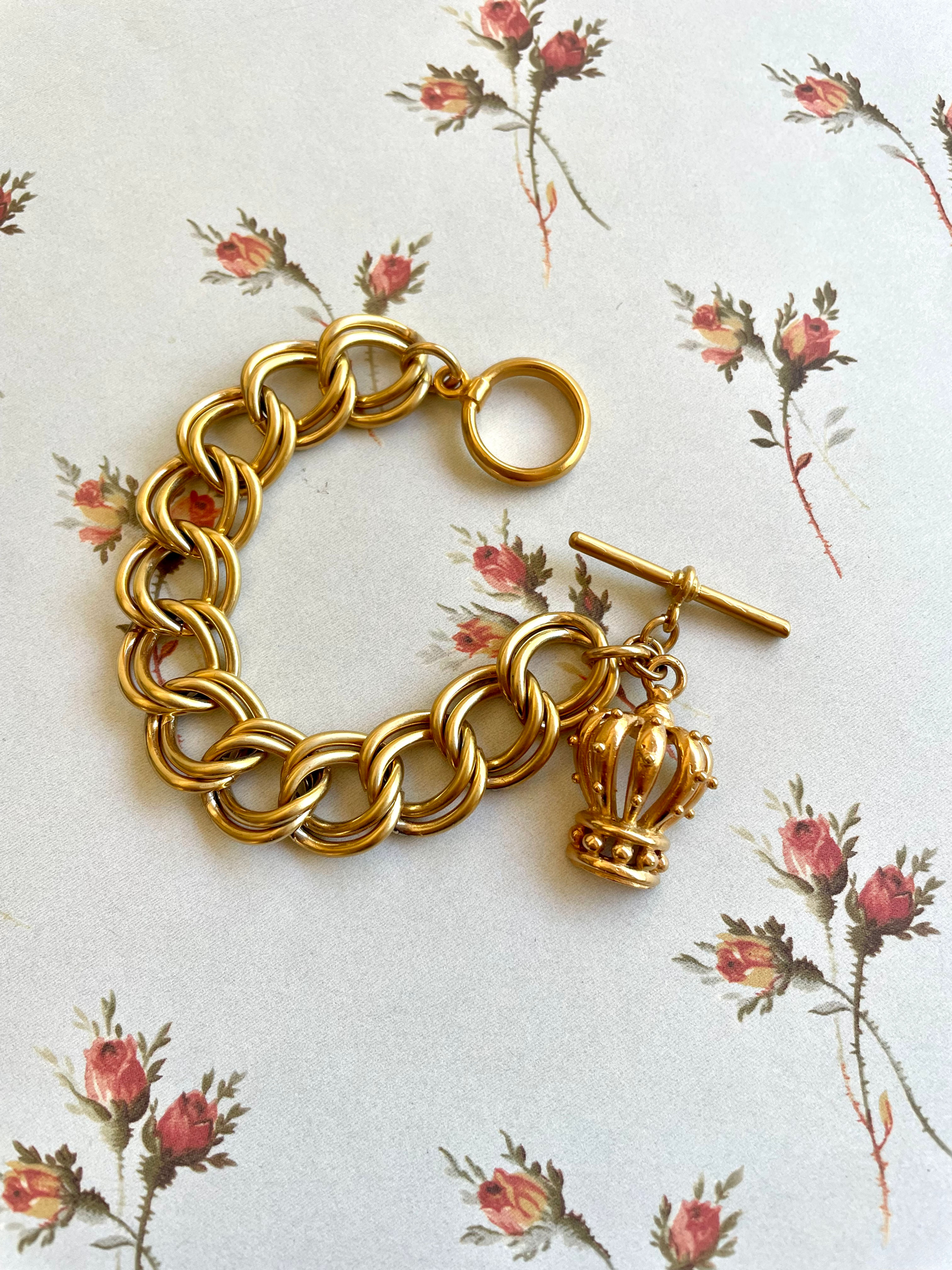 Gold Crown Bracelet