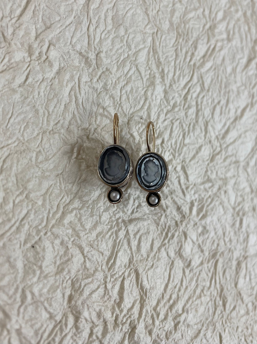 Thumbnail: Petite Intaglio Pearl Earrings