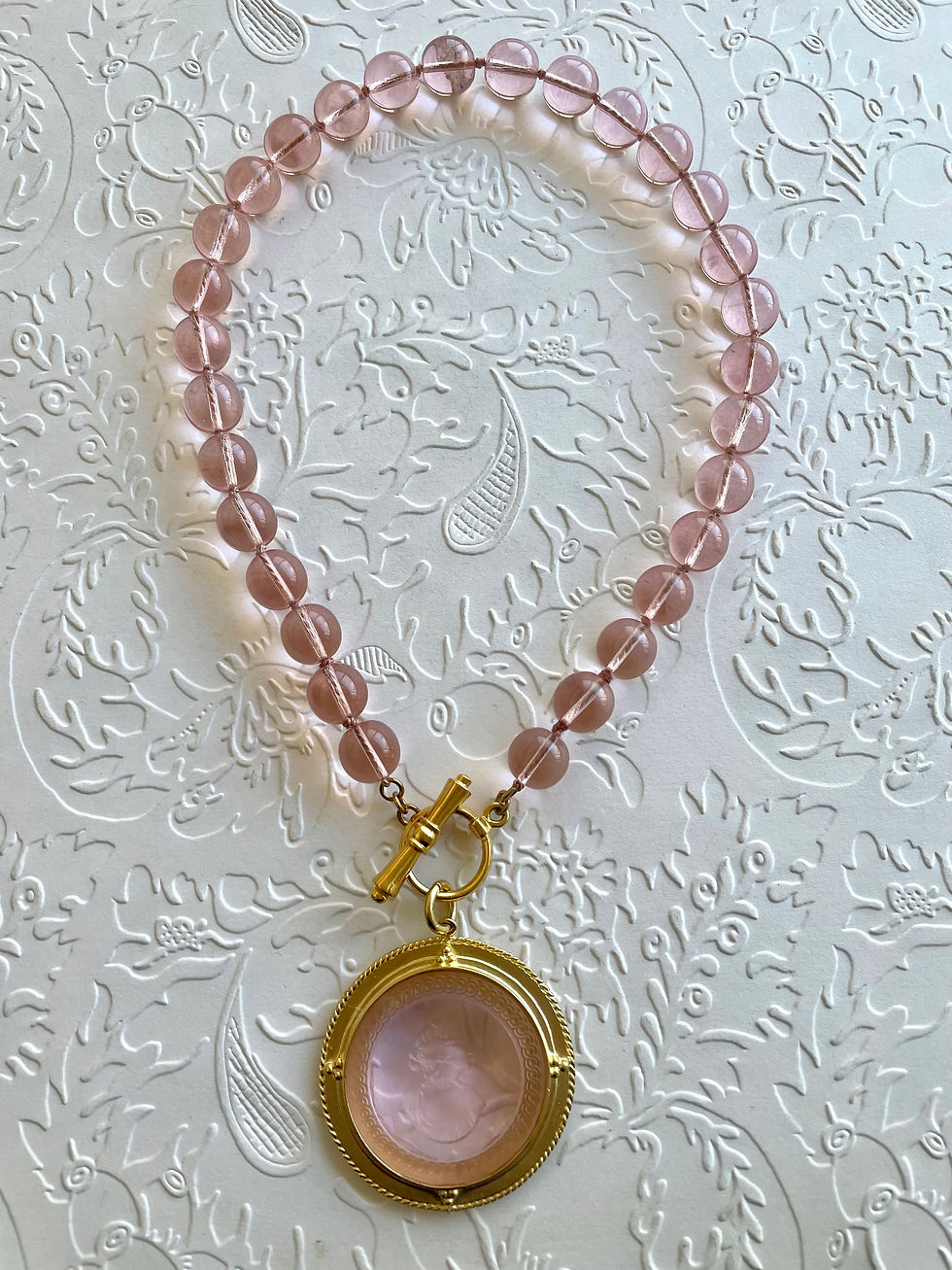 Thumbnail: Daughters Of Dust Pink Intaglio Necklace