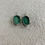 Thumbnail: Tourmaline Glass Intaglio in Silver Earrings