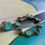 Thumbnail: Silver Turquoise & Sea Foam Intaglio Bracelet