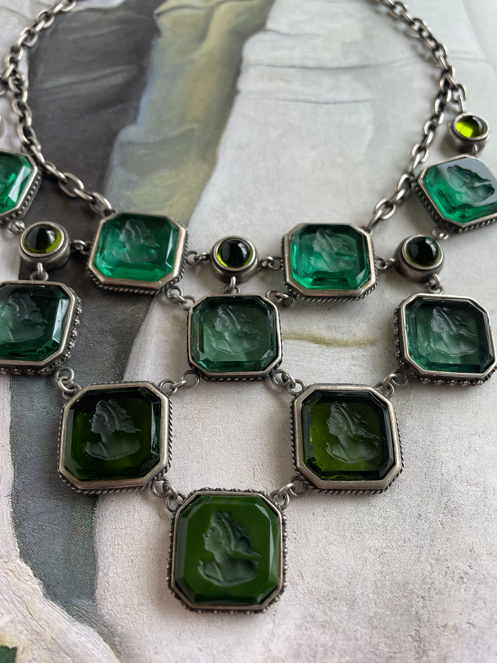 Thumbnail: Ten Intaglio Statement Necklace